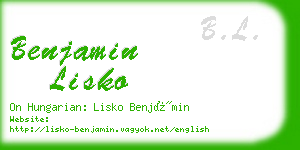 benjamin lisko business card
